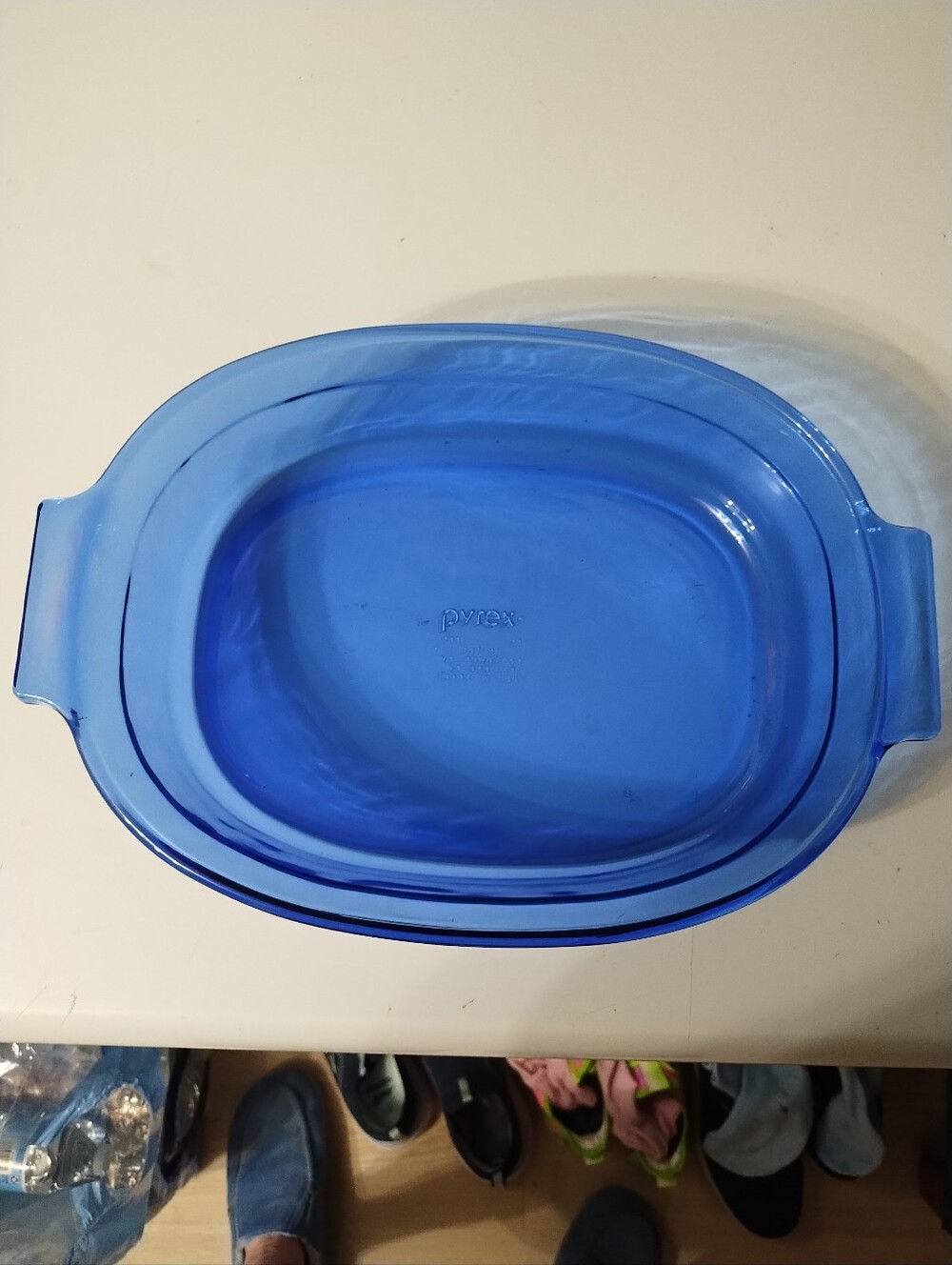 Vintage Pyrex Cobalt Blue Oval Glass Baking Dish #702 2 Quart